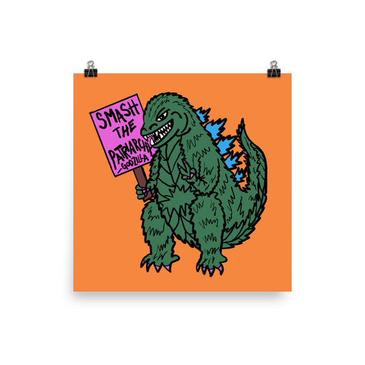Godzilla Protest Poster